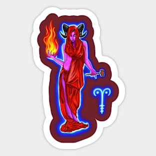 Aries Woman Sticker